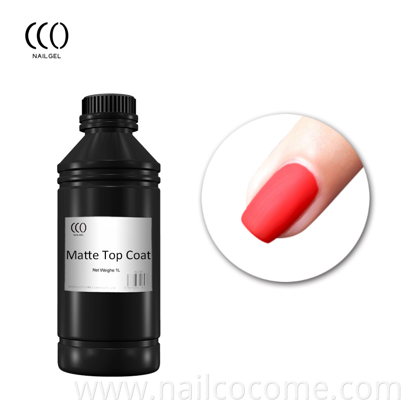 CCO private label soak off led uv HEMA FREE matte top coat gel polish